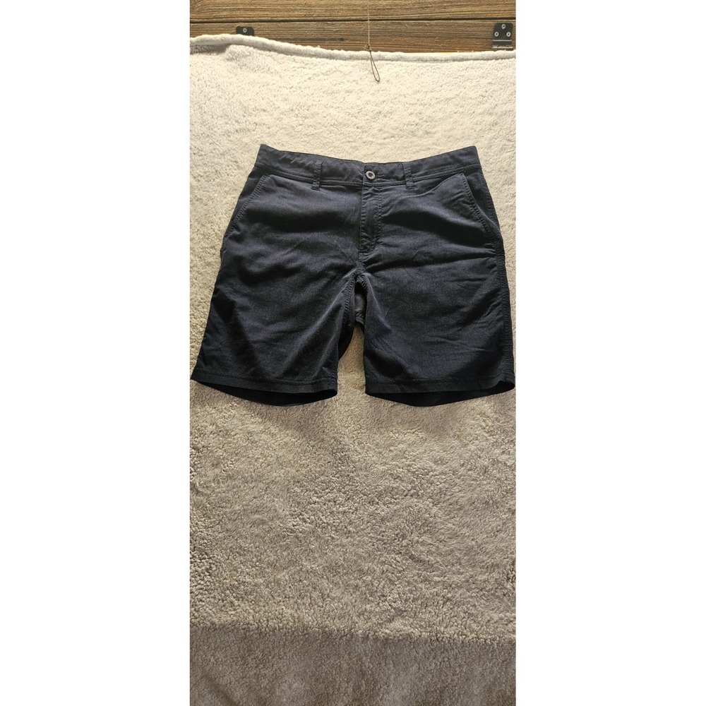 tasc Performance Men's Black Bamboo Blend Chino Shorts Zip Button Pockets